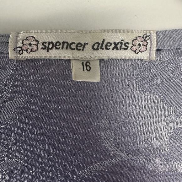 Spencer Alexis Vintage Top Size 16 Purple Floral Lace Y2K Fairy Whimsical - Picture 8 of 10